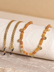 澳洲Sunny Cords 女神遺落的黃玉 CLARA 帽鍊|眼鏡鍊|口罩鍊