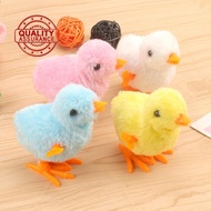 Fun Hopping Clockwork Chick Cute Wind Up Plush Chicken Toy For Kids