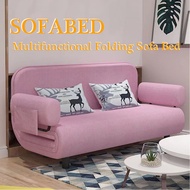 Available Multifunctional Foldable Sofa Bed / Sofa / Folding Bed Large Load Bearing Single Bed 3 Seater Sofa With Pillow