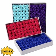 CYMX 50Pcs Soap Rose Flower, Three Layer Rose Realistic Floral Foam Rose, Creative Handmade Wreath M