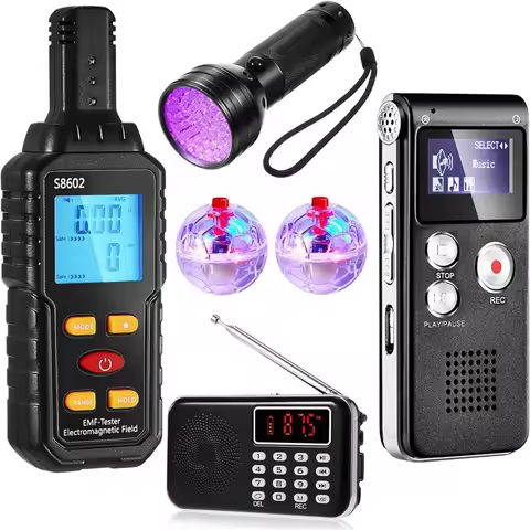 N75R-Equipment Kit 1 Detector 1 8Gb EVP Digital Recorder 1 Hand Held Radio 1 UV Flashlight 2 LED Lig
