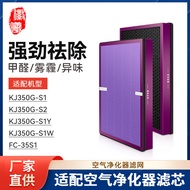 Huixi Suitable for Midea Air Purifier Filter Element KJ350G-S1/S2/S1Y/S1W Filter FC-35S1