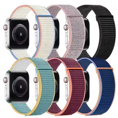 Nylon loop For Apple Watch Band Ultra-2 49mm 44mm 42mm 40mm 45mm 41mm Sport pride Bracelet iwatch St