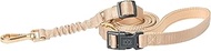 The DOGISTRY - City Dog Leash - Dune - Award-Winning Adjustable Hands-Free Design - Luxe Gold Hardwa