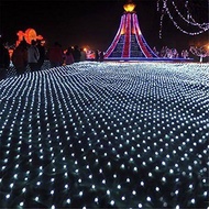 DOCHEER Colorful LED Fairy Mesh Net Lights Curtain Light, 9.84ftx6.56ft, 204 String LEDs, 8 Modes De
