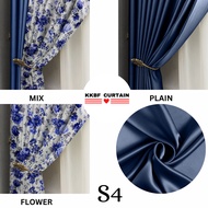 Sarona PLAIN Langsir Sarona Ready Made Curtain / Langsir Bercorak Bunga / Langsir Rumah / Langsir Sl