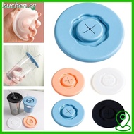 SUCHENSG 3PCS Silicone Cup Lid, Universal Seal Cup Dustproof Cover,  Diameter 95mm Soft Leakproof Te