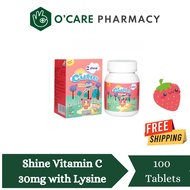 Shine Cutie Vitamin C With Lysine Chewables 100Tab 🍓 *For Children and Kids