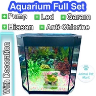 Ready stock Small Aquarium/Aquarium Kecil (full set) Size: 36x31x24cm,36x37x24cm