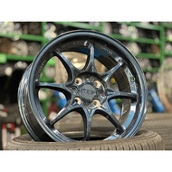 NEW 16X7J AOW CE28 8 Spoke Rim (set of 4) Blue 4X100 for City Jazz Vios Yaris Myvi Mazda 2