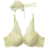 Annebra บราเสริมทรง บราลูกไม้ ตะขอหลัง คอวี มีโครง มีฟองน้ำ พร้อมสร้อยโชคเกอร์ Harness Choker Push U