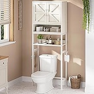 MEUIS Over The Toilet Storage Cabinet - Bathroom Shelves Above Toilet Freestanding Organizer Shelf w