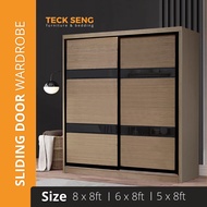 Nest Haven Shipping & FREE Installation TECK SENG 8 Feet Wardrobe Anti-Jump 2 Sliding Doors / Spacio