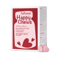 Unichi Saffronia Happy Chews, Saffron Supplement for Mood Balance Support and Stress Reduction, Elde