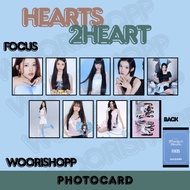 PHOTOCARD HEARTS2HEARTS focus 2 SIDES 9 PCS KPOP UNOFFICIAL H2H ANA CARMEN IAN JIWOO JUUN STELLA
