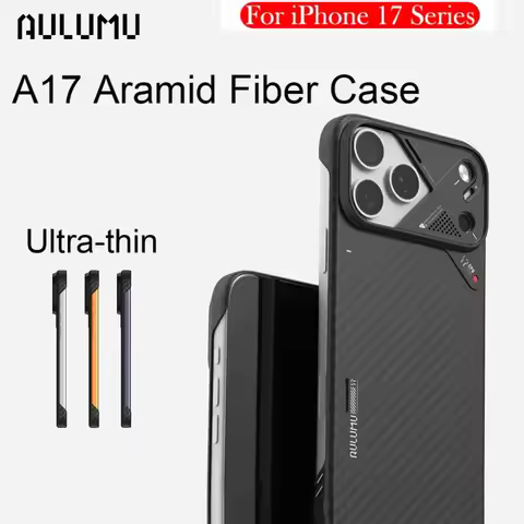 AULUMU A17 Carbon Fibre Case for iPhone 17 Pro Max/17 Pro/17 Air Ultra Thin Aramid Fiber Braided Mag