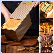 Toast Box Non-Stick Chefmade Loaf Pan Tin Pullman Boxtray Bread Home Bakeware Tool baking Corrugated Bread 450g With Lid