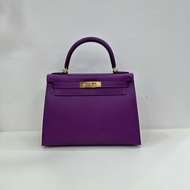愛馬仕Hermes kelly 28 P9海葵紫 金扣 epsom皮 D刻 99新