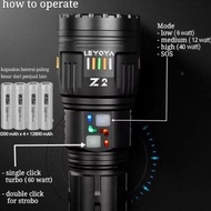 Senter Super Terang Leyoya Z2 60 Watt ± 4000 Lumens