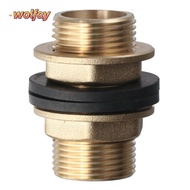 YOLANDA Bulkhead Fitting, G1/2 G3/4 G1 Male Brass Tube Adaptor, Water Tank Adapter Hose Fitting Wate