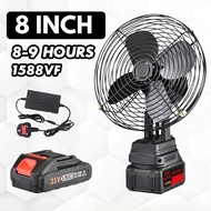 2988VF Camping Mini Bateri Tahan Lama 8 Inch Portable Camping Fan 3000mah Cordless Rechargeable Fan 