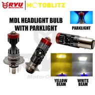 RYU Motoblitz MDL Headlight Dual Color Bulb T19 H4 BA20D