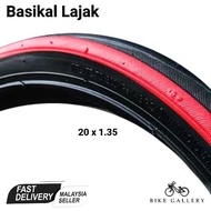 20x1.35 20x1.50 BICYCLE TYRE Tayar FKR Luar Basikal Size WITH COLOUR LINE