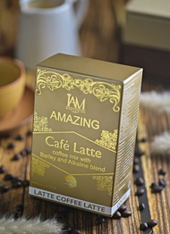 IAM Amazing worldwide | Cafe Latte | 10 sachets x15g | coffee mix with Barley and Alkaline Blend
