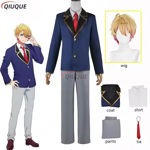 Costume de Cosplay Anime Oshi No Ko Hoshino Akuamarin, uniforme, perruque Aqua, tenue de jeu de rôle