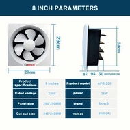 BOSCH Exhaust Fan 8_10_12 Inch Household Exhaust Fan – Kipas Ekzos Rumah Tangga untuk Dapur Bilik Ti