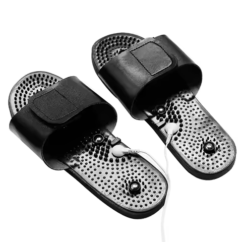 Electric Tens Therapy Massager Slippers For EMS Pulse Physiotherapy Stimulator Magnet Foot Pain Reli