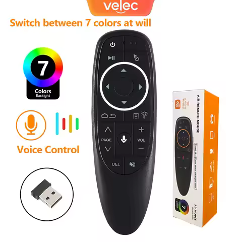 Velec G10S Pro Air Mouse Voice Remote Control 2.4G Wireless Bluetooth-compatible 5.0 For PC Android