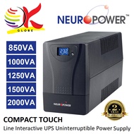 NEUROPOWER AVR COMPACT TOUCH SERIES UPS 850T (850VA), 850T-USB (850VA), 1K0T (1000VA), 1K25T (1250VA