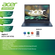 Acer Aspire 3 Laptop (15.6" FHD/Ryzen 5 7520U/8GB/512GB SSD/ATI/W11) A315-24P-R6GK/ A315-24P-R7J0