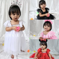 Gaun Bayi Perempuan 1 Tahun Import Lucu Warna Hitam Putih Lilac Sage Dress Pesta Bayi Cewek 12 Bulan