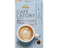 AGF - BLENDY LATORY 即沖濃厚牛奶拿鐵咖啡 無咖啡因 6pcs [食用日期 : 31/12/2025]