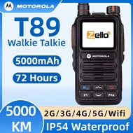 Motorola Zello Walkie Talkie T89 4G WIFI | 5000KM Long Range 5000mAh Battery IP54 Waterproof interco