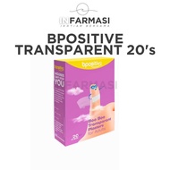 Bpositive Boo Boo Transparent Strips 20's (Box) | Plaster Lutsinar Kalis Air Waterproof untuk Luka