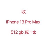 收 iPhone 13 Pro Max 512 gb 或 1tb