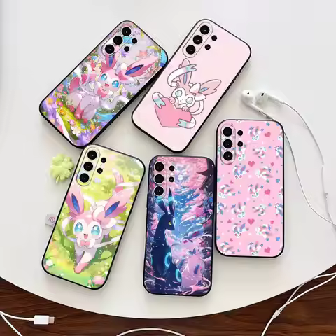Lovely For P-Pokemon E-Eevee Phone Case For Samsung S25,S24,S21,S22,S23,S30,Ultra,S20,Plus,Fe,Note,1