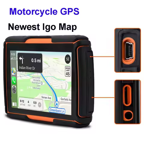 4.3 Inch Motorcycle GPS Navigation Car GPS With Waterproof IPX7 Bluetooth FM AVIN GPS Built in 8GB F