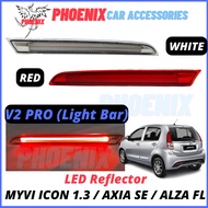 LIGHT BAR💥PERODUA MYVI ICON 1.3 *AXIA SE *ALZA FL 18 Rear Bumper LED Reflector With Signal Running RED SMOKE Lampu Brake