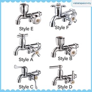 [WishshopelxnMY] Plastic Water Faucet Tap Wall Mounted Basin Sink Dual Handle Replacement for Yard L