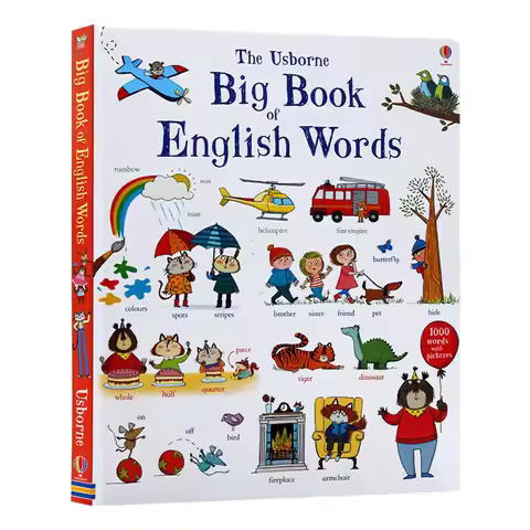 The Big Book Of English Words Learning English Picture Borad Book Kids Children English Words Early 