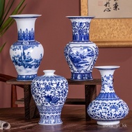 Jingdezhen Ceramic Vase With Antique Frame Flowers Decoration Living Room B3FY