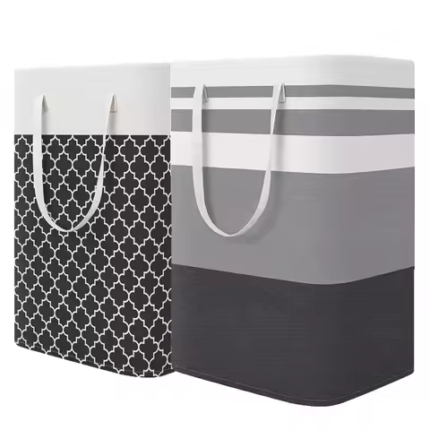 75L New Waterproof Fabric Laundry Basket Simple Clothes Sundries Storage Box Foldable Bag Large Capa