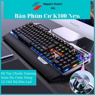 Computer Keyboard, K100 Full LED Mechanical Gaming Keyboard with Armrest Extreme Mechanical Keyboard
