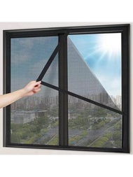 風俗尺寸蚊子螢幕窗戶一黑色自黏式窗戶蚊帳夏天防蟲門窗戶蚊帳