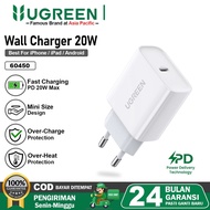 IPHONE Ugreen Charger Adapter + USB-C Cable Fast Charger 20W for Apple iPadiphone