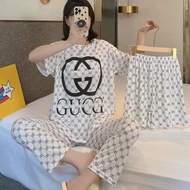New Cotton 3in1Terno pajama set for women/round neck/Korean sleepwear/Women loungewear